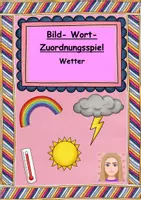 Vista previa - Juegos / Gamificación - Imagen-asociación de palabra tiempo Bild-Wortzuordnung Wetter - Portada