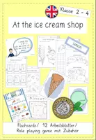 Vorschau - Unterrichtsreihen - Material Englischunterricht: At the ice cream shop (Grundschule Kl.3-4) - Deckblatt