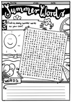 Vorschau - Arbeitsblätter - Summer Words - wordsearch - Wörter suchen - Deckblatt