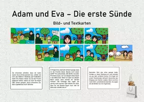 Vorschau - Bildkarten - Adam und Eva - Bild- und Textkarten - Deckblatt