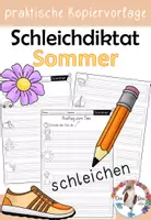 Vorschau - Arbeitsblätter - Schleichdiktat Sommer - Richtig abschreiben im Anfangsunterricht - Deckblatt