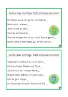 Vorschau - Stationenlernen - Satzschlusszeichen Kartei - Seite 3