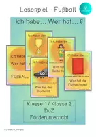 Vorschau - Arbeitsblätter - Lesespiel FUßBALL - Ich habe... Wer hat...? - WM Weltmeisterschaft 2026 - EM Europameisterschaft - Deckblatt