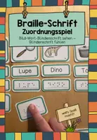 Vorschau - Spiele - Zuordnungsspiel Brailleschrift Blindenschrift Blindheit - Deckblatt