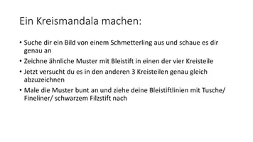 Vorschau - Präsentationen/Tafelbilder - Kunst: Schmetterlings- Mandala und Ornamente zeichnen - Seite 3