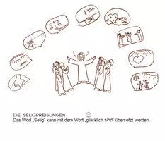 Vorschau - Stundenentwürfe - Die Seligpreisungen - sehr anschaulich - Seite 1