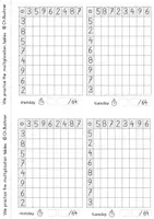 Vista previa - Hojas de trabajo - Cuaderno de trabajo Tablas de multiplicar de 2 5 3 4 9 8 6 7 - página 2