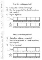 Vista previa - Hojas de trabajo - Cuaderno de trabajo Tablas de multiplicar de 2 5 3 - página 1