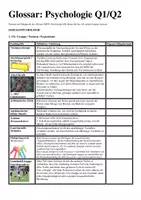 Vorschau - Merkblätter - Glossar Psychologie Oberstufe + Concept Map - Seite 1