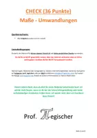 Vorschau - Arbeitsblätter - Kompetenzcheck: Längen-, Flächen-, Raum- & Hohlmaße (mit Lösungen) - Deckblatt