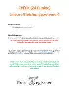 Vorschau - Test - Kompetenzcheck: Lineare Gleichungssysteme 4 (mit Lösungen) - Deckblatt