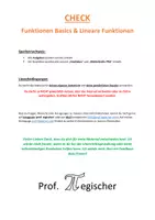 Vorschau - Test - Kompetenzcheck: Funktionen und Lineare Funktionen - Deckblatt