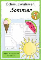 Vorschau - Arbeitsblätter - Schmuckrahmen Sommer Klasse 1-4 - Deckblatt