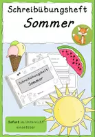 Vorschau - Arbeitsblätter - Schreibübungsheft Sommer Klasse 1/2 - Deckblatt