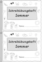 Vorschau - Arbeitsblätter - Schreibübungsheft Sommer Klasse 1/2 - Seite 1