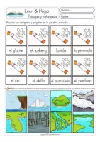 Vorschau - Arbeitsblätter - Paisajes y naturaleza - SPANISCH leey y pegar Arbeitsblätter - Seite 3