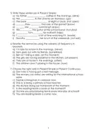 Vista previa - Hojas de trabajo - Examen Present Simple & Present Continuous - página 3