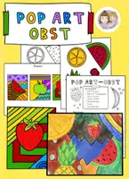 Vorschau - Stundenentwürfe - Pop Art Obst, Sommer, Kunst Grundschule, Früchte, Jaxon-Kreiden - Deckblatt