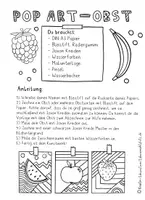 Vorschau - Stundenentwürfe - Pop Art Obst, Sommer, Kunst Grundschule, Früchte, Jaxon-Kreiden - Seite 1