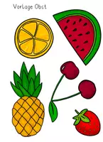 Vorschau - Stundenentwürfe - Pop Art Obst, Sommer, Kunst Grundschule, Früchte, Jaxon-Kreiden - Seite 3
