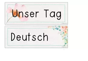 Vorschau - Präsentationen/Tafelbilder - Materialpaket Klassendeko "Blühender Eukalyptus" - Tafeltransparenz, Kalender und Lesezeichen - Seite 1
