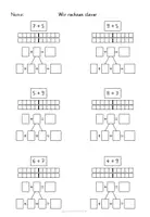 Vorschau - Arbeitsblätter - Zehnerübergang - Kettenaufgaben üben - Mathematik Klasse 1 - Seite 3