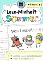 Vorschau - Arbeitsblätter - Sommerliches Lese-Miniheft | Sommer-Chalkies | Kl. 1 & 2 - Deckblatt