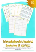 Vorschau - Anderer Materialtyp - Lehrerkalender Baukasten (kariert) 2021-2022 - Deckblatt