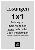 Vorschau - Fördermaterial/Inklusion - 1x1-Training zwei Malreihen OHNE Überschneidungen - Lösungen - Deckblatt