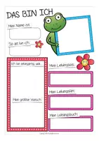 Vorschau - Arbeitsblätter - Das bin ich Froschklasse Arbeitsblätter - Seite 1