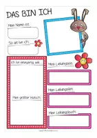 Vorschau - Arbeitsblätter - Das bin ich - Hasenklasse Arbeitsblätter - Seite 1