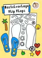 Vorschau - Mal- und Bastelvorlagen - Flip Flops basteln, Sommer basteln, Flip Flops - Deckblatt