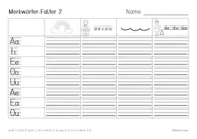 Vorschau - Arbeitsblätter - Merkwörter-Falter Karibu - Seite 2