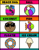 Vista previa - Manualidades / Dibujos para colorear - I CAN PLAY Series Bingo Time SUMMER - página 1
