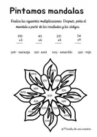 Vista previa - Hojas de trabajo - PINTAMOS MANDALAS: MULTIPLICACIONES - página 1