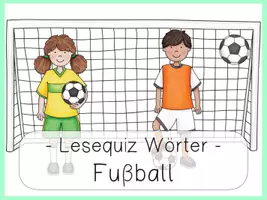 Vorschau - Arbeitsblätter - interaktives Lesequiz Wörter FUßBALL interaktives Pdf - WM Weltmeisterschaft 2026 - EM Europameisterschaft 2024 - Seite 1