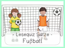 Vorschau - Arbeitsblätter - Bundle 2 x interaktives Lesequiz Wörter & Sätze FUßBALL interaktives Pdf Weltmeisterschaft 2026 WM Europameisterschaft EM Deutschland - Seite 1