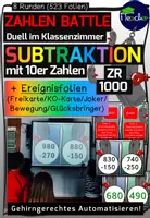 Vorschau - Stundenentwürfe - Zahlen Battle - Subtraktion bis 1000 mit 10er Zahlen - Deckblatt