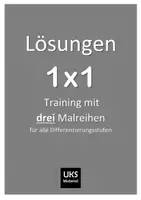 Vorschau - Fördermaterial/Inklusion - 1x1-Training mit drei Malreihen - alle LÖSUNGEN - Deckblatt
