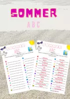 Vorschau - Arbeitsblätter - Sommer ABC - Finde zu jedem Buchstaben das passende Wort - Deckblatt