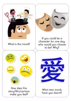 Vista previa - Unidades / Secuencias / Situaciones de Aprendizaje - Reading prompts and questions cards - página 3