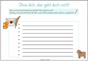 Vorschau - Arbeitsblätter - Briefe schreiben mit dem Bilderbuch "Ohne dich das geht doch nicht" - Seite 3