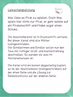 Vorschau - Aufgabenkarten - Abschreibkartei Groß- und Kleinschreibung Piraten Druckschrift - Seite 1