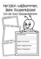 Vorschau - Mal- und Bastelvorlagen - Schulanfang RAUPENKLASSE Materialpaket - Seite 3