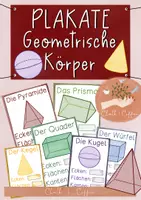 Vorschau - Poster - Geometrische Körper - Plakate zum Ausfüllen - Deckblatt