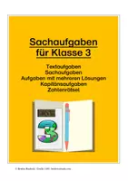 Vorschau - Arbeitsblätter - Sachaufgaben Klasse 3 Sammlung - Deckblatt