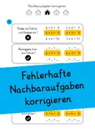 Vorschau - Arbeitsblätter - Nachbaraufgaben korrigieren - Hilfsaufgaben ZR 10 - Mathematik Klasse 1 - Deckblatt