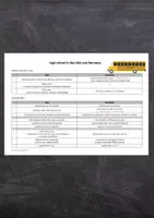 Vorschau - Arbeitsblätter - School in the USA and Germany (Schule in den USA und Deutschland) - Deckblatt