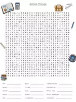 Vorschau - Arbeitsblätter - Suchsel School Things - Seite 2
