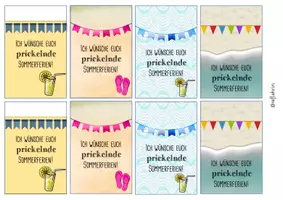 Vorschau - Bildkarten - Feriengruß - prickelnde Sommerferien (Ich/ Wir) - Seite 2